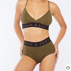 Savage X High Leg Bikini in Military Green